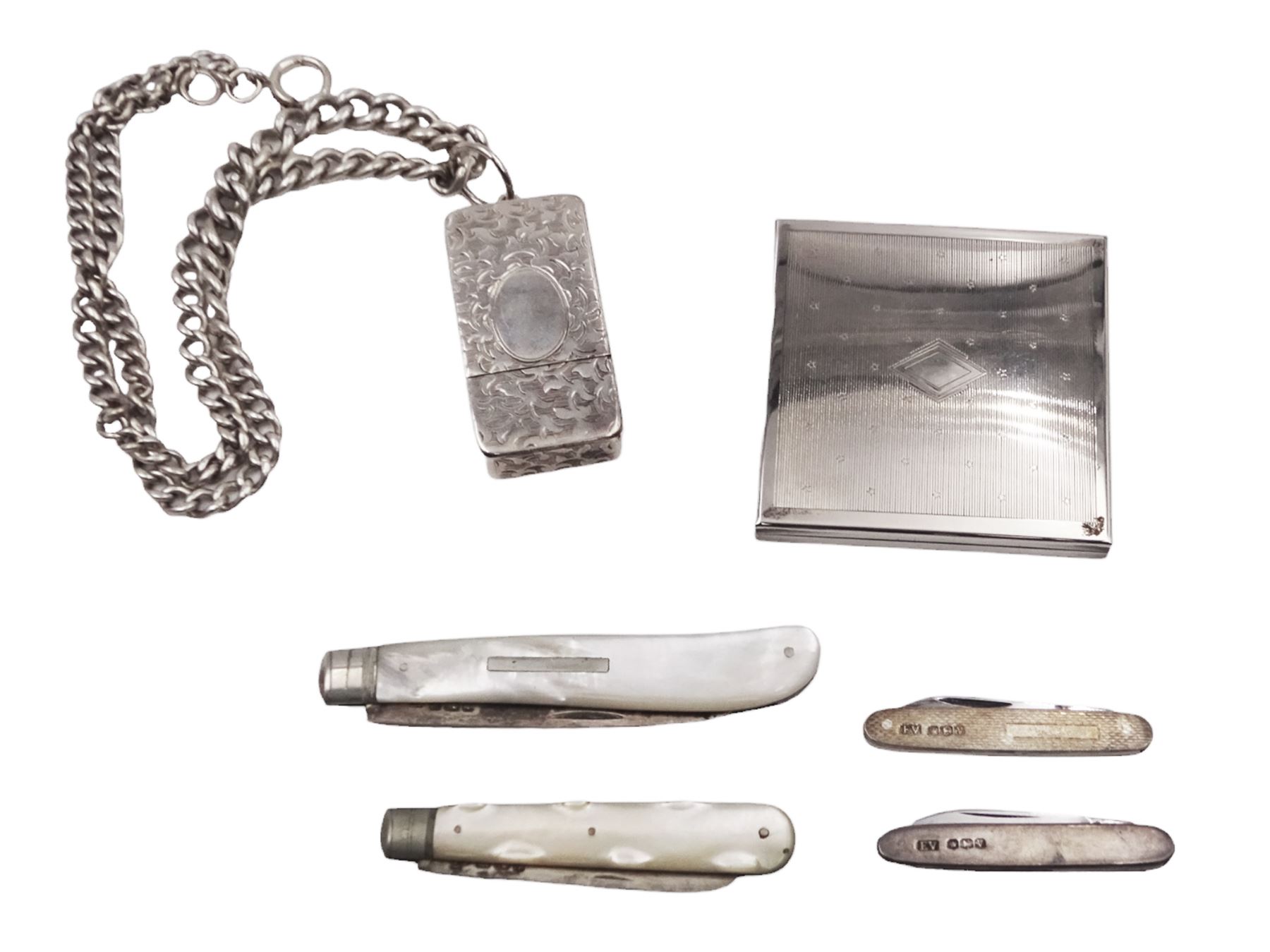 Victorian silver vesta case