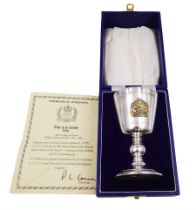 Modern limited edition silver goblet