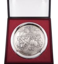 Modern silver 'The Birmingham Mint 1975 Christmas Plate'