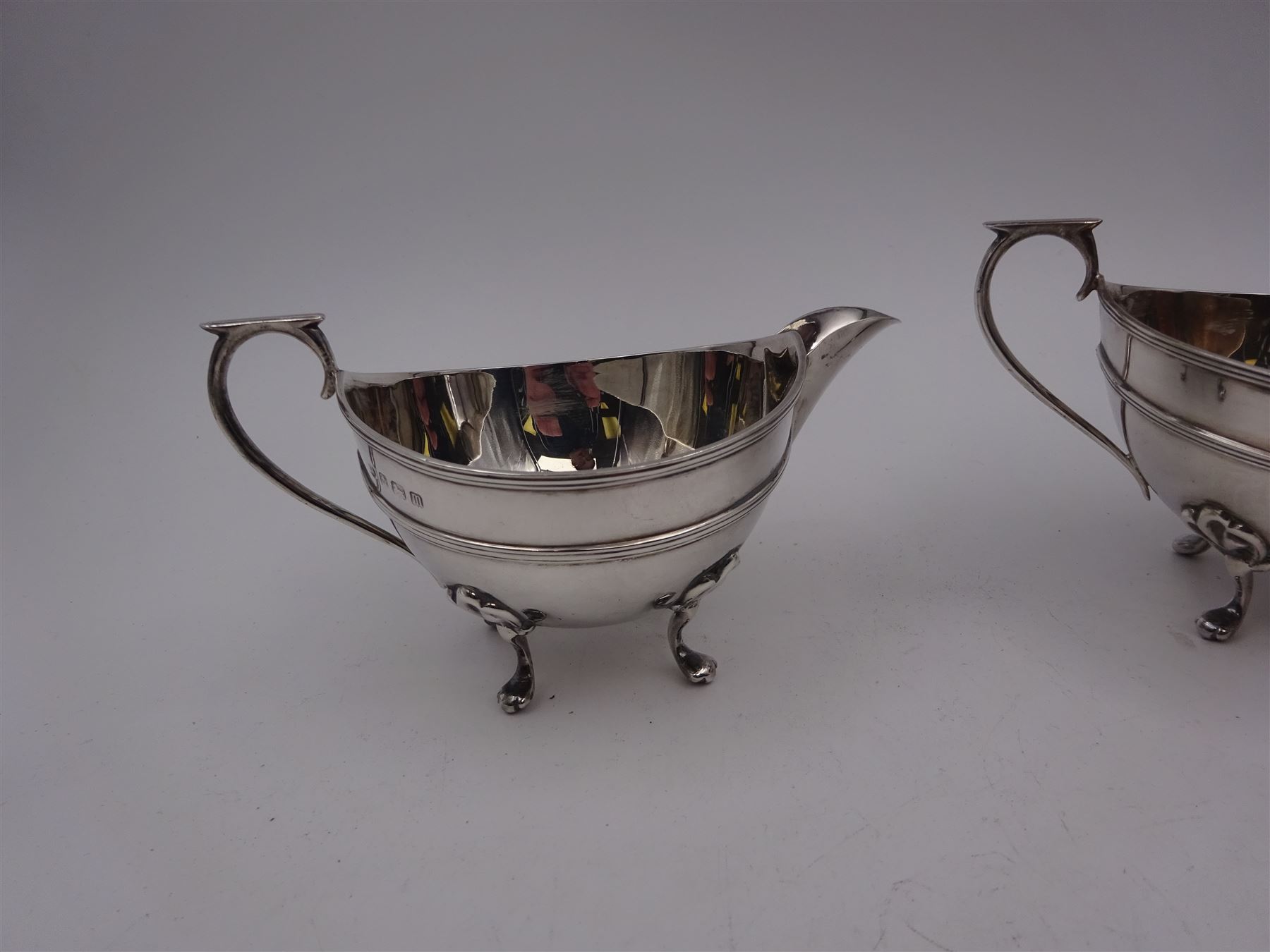 Early 20th century silver milk jug and sugar bowl - Image 2 of 4
