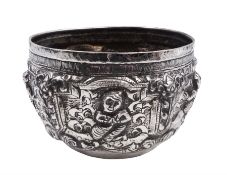 Burmese silver bowl