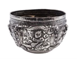 Burmese silver bowl