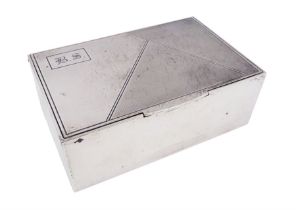 1930s silver mounted cigarette box