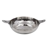 1920s silver twin handled dish