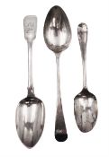 George III Newcastle silver Old English pattern table spoon