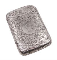 Victorian silver cigarette case