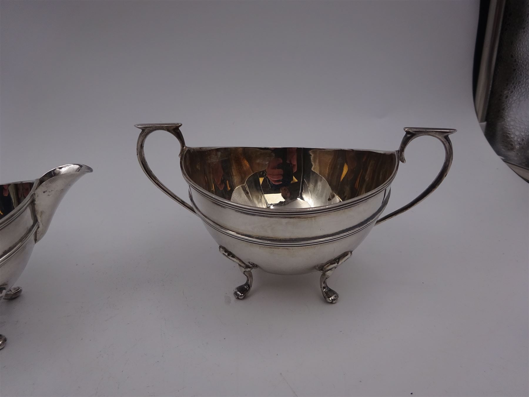 Early 20th century silver milk jug and sugar bowl - Image 3 of 4
