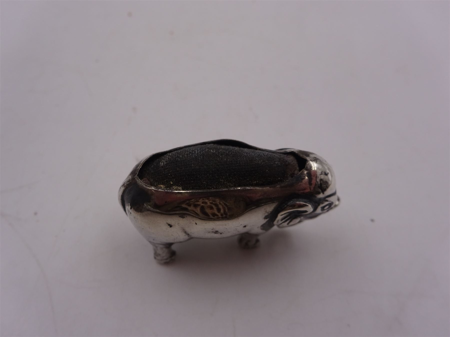 Edwardian silver mounted novelty pin cushion - Image 8 of 8