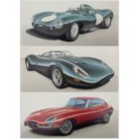 Three limited edition Jaguar prints with certificates