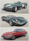 Three limited edition Jaguar prints with certificates