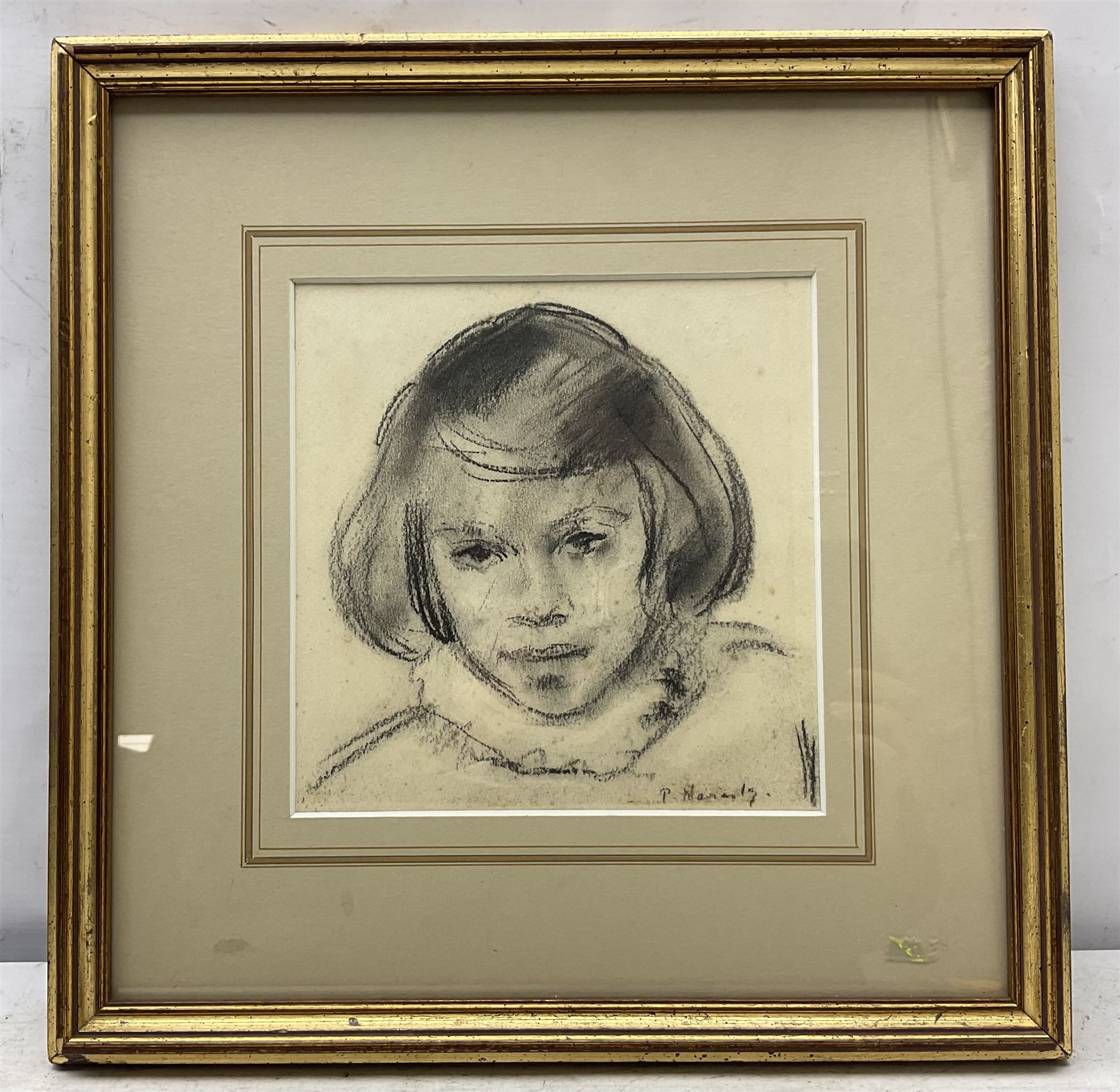 Philip Naviasky (Northern British 1894-1983): Portrait of a Girl (Possibly his Daughter Milly) - Image 2 of 3