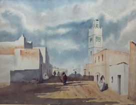 J Acosta (Spanish 20th century): Street in Granada
