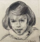 Philip Naviasky (Northern British 1894-1983): Portrait of a Girl (Possibly his Daughter Milly)