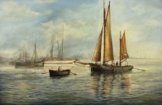 Brian Mays (British 1935-2023): 'Towing Out Cowes'