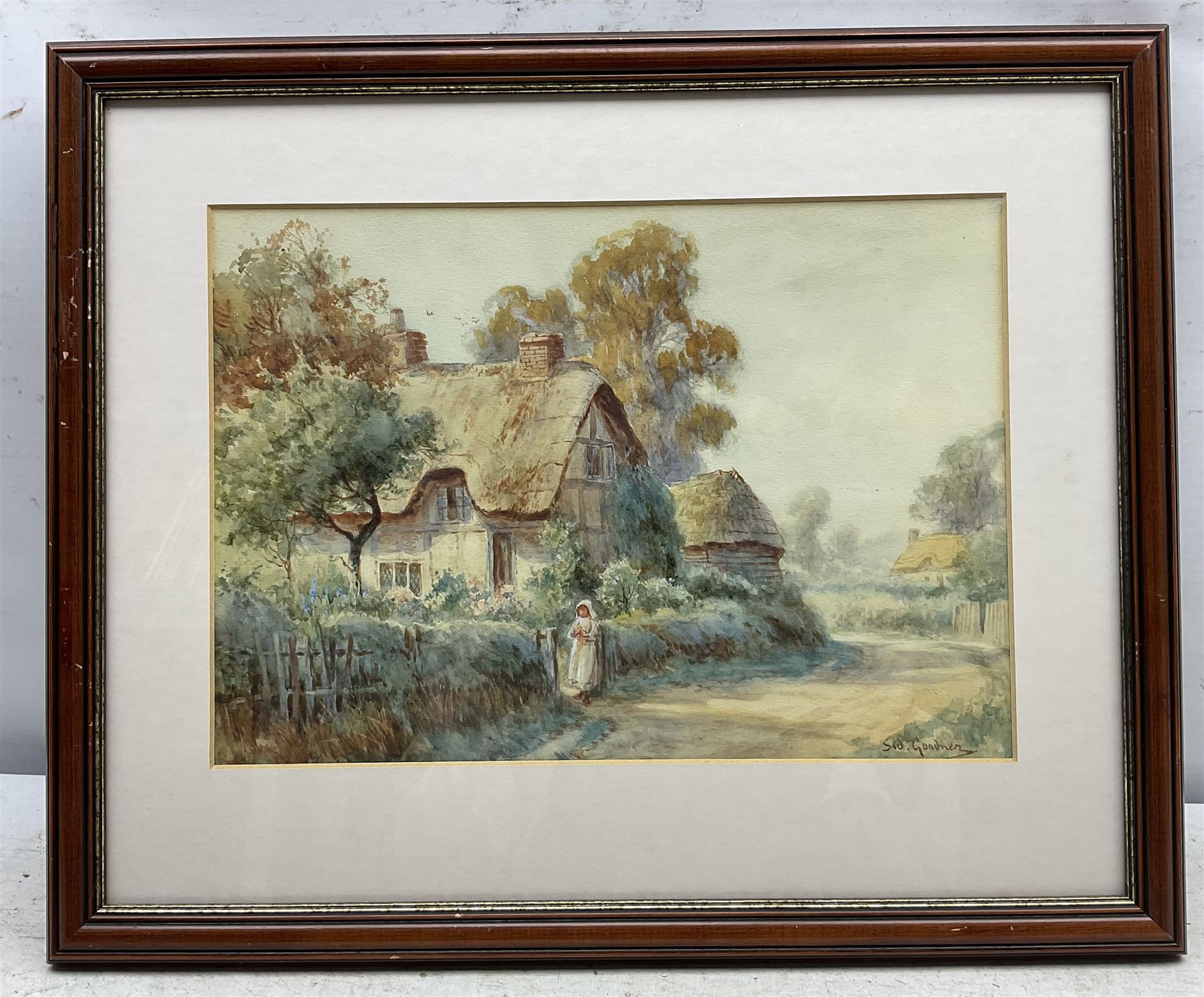 Sidney Valentine Gardner (Staithes Group 1869-1957): 'Magpie Cottage Welford on Avon' - Image 2 of 4