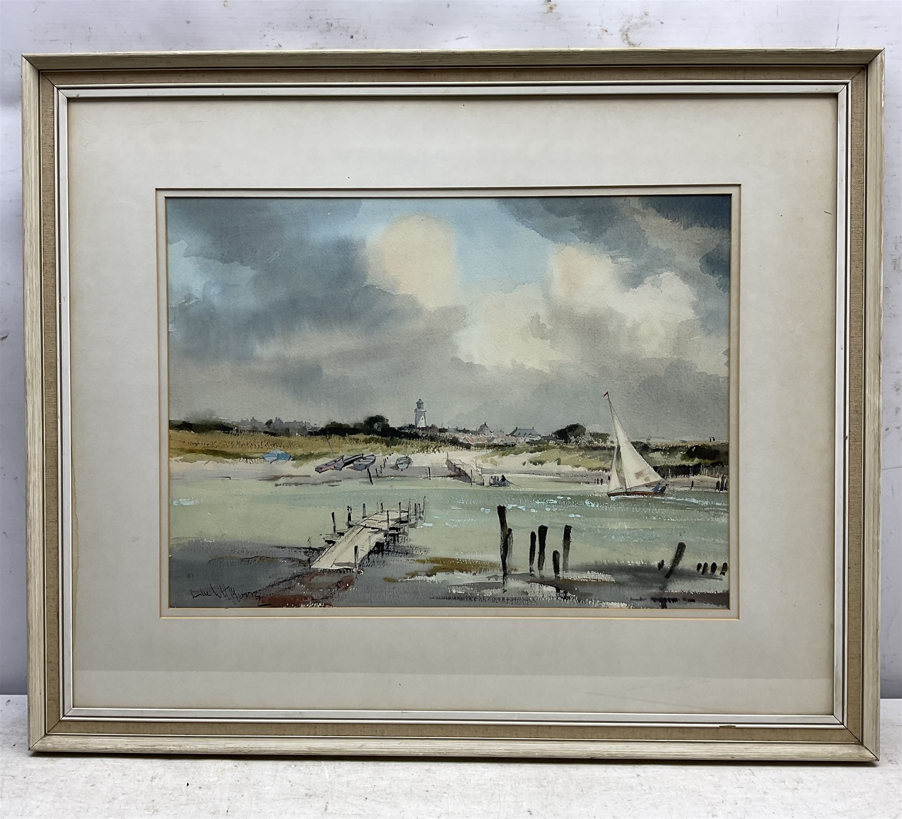 Leslie L Hardey Moore (British 1913-1976): 'Southwold from the River' - Image 2 of 3