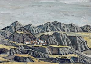 D Eribarren (Spanish 20th century): Landscape - Soria