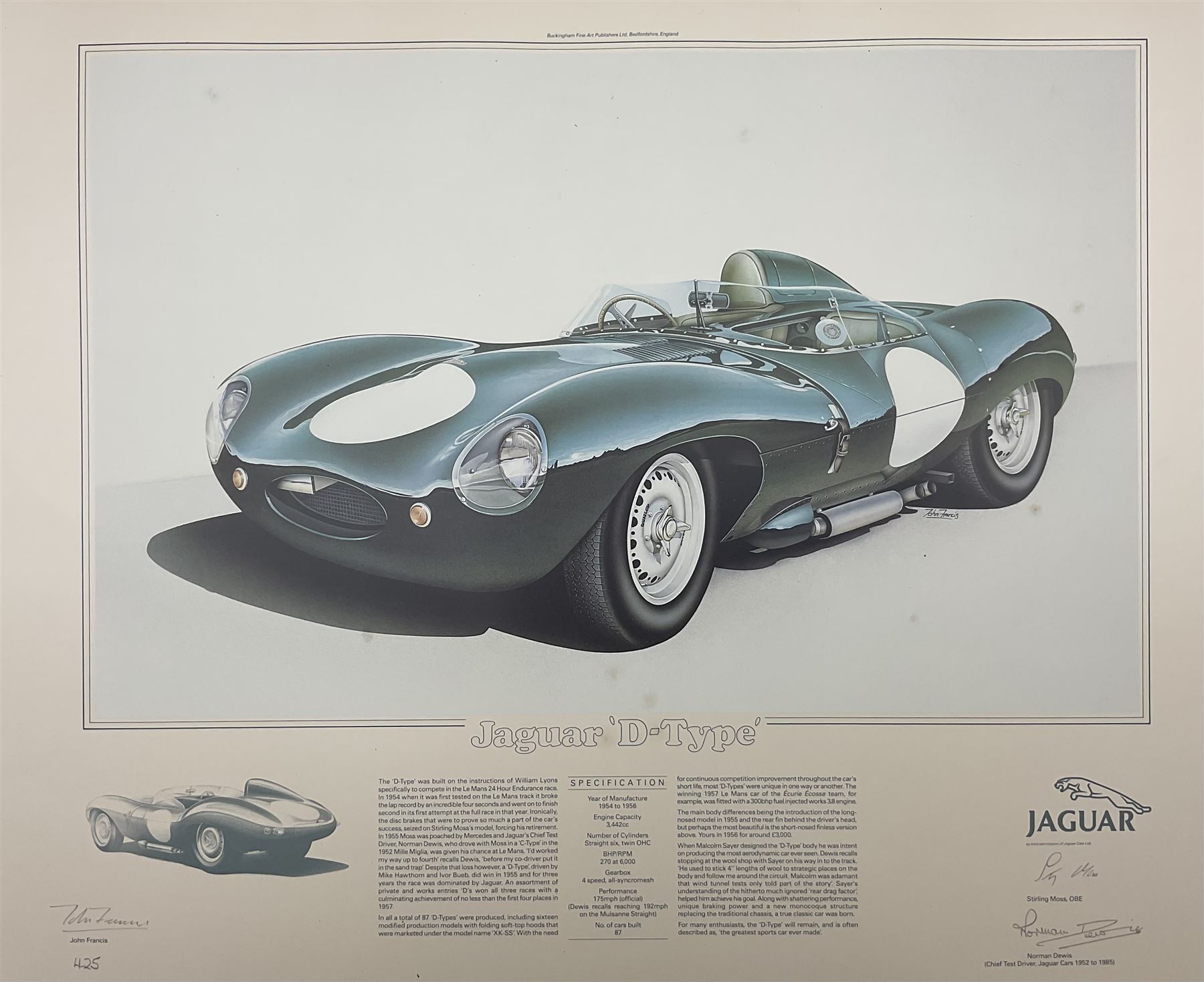 Three limited edition Jaguar prints with certificates - Image 2 of 5
