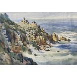 H Edmunds Crute (British 1888-1975): Coastal scene