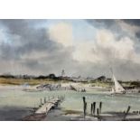 Leslie L Hardey Moore (British 1913-1976): 'Southwold from the River'