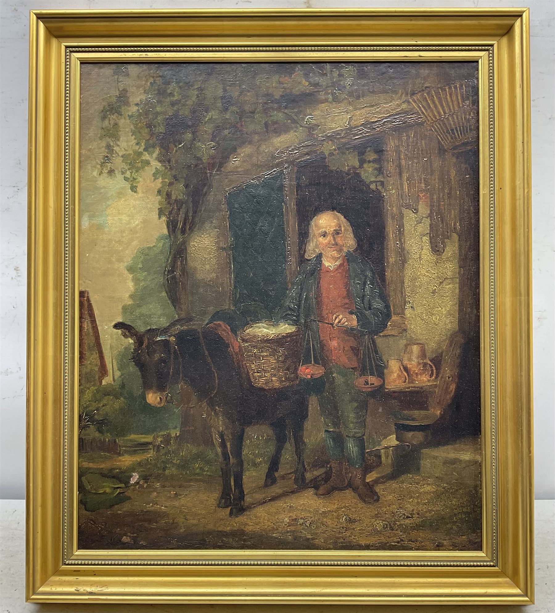 English Native School (19th Century): Old Man and his Donkey - Image 2 of 3