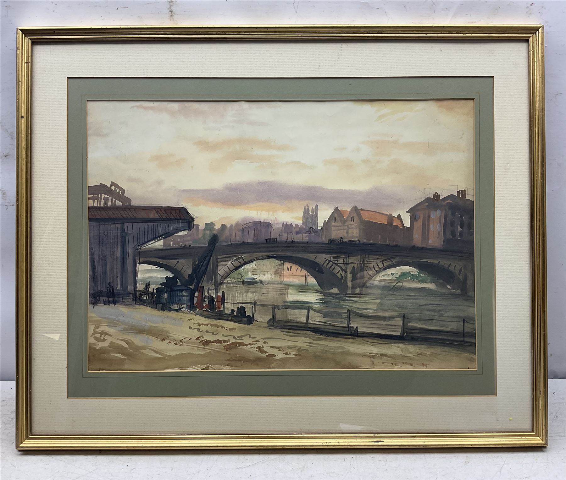 Joseph McCulloch ARWS (British 1893-1961): Ouse Bridge York - Image 2 of 3