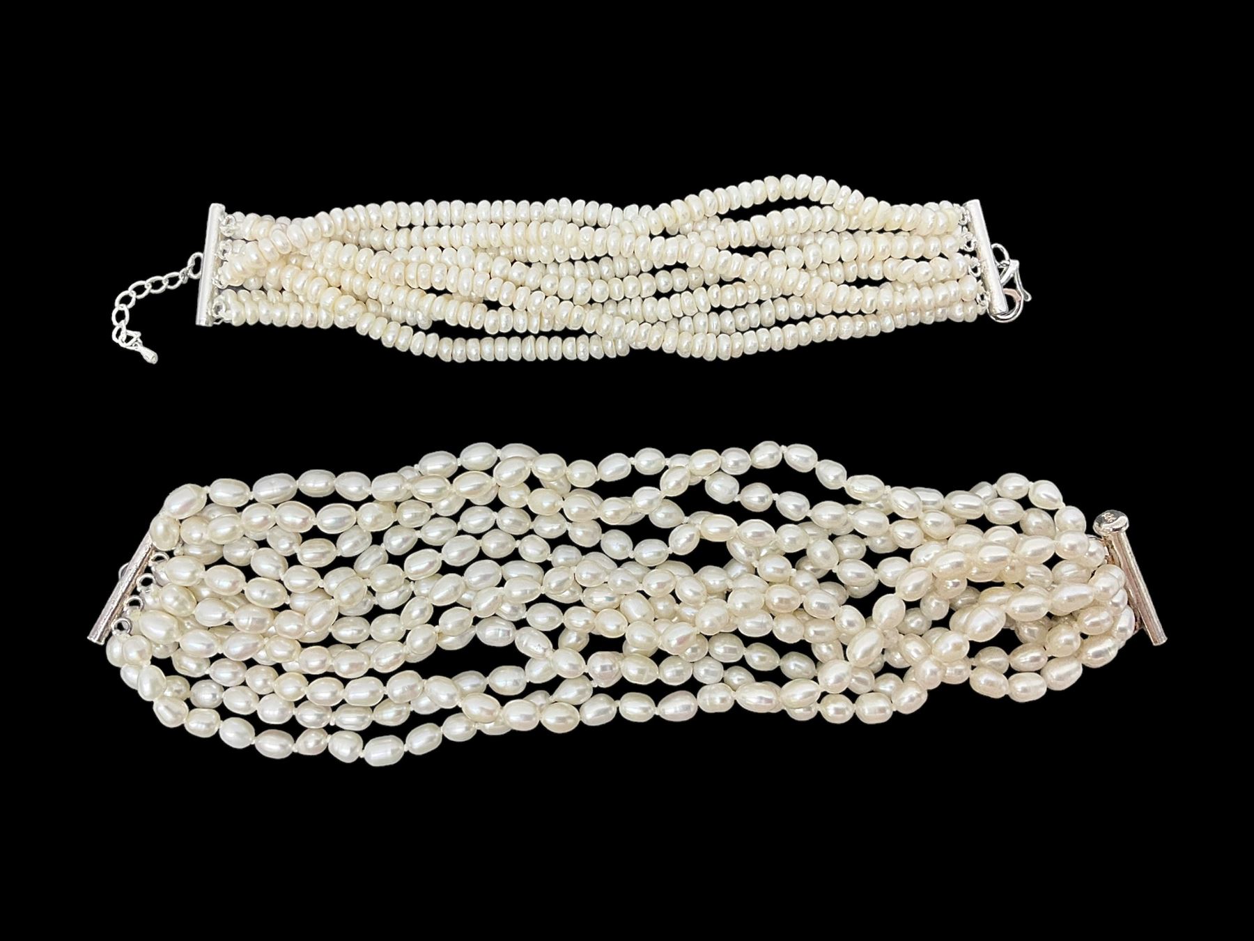 Two fresh water pearl bracelets