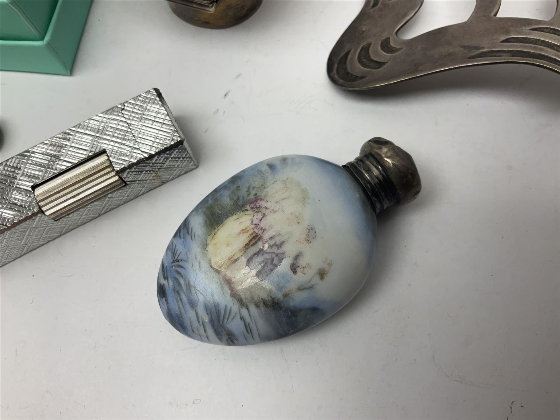 Silver topped ceramic scent bottle - Image 4 of 13