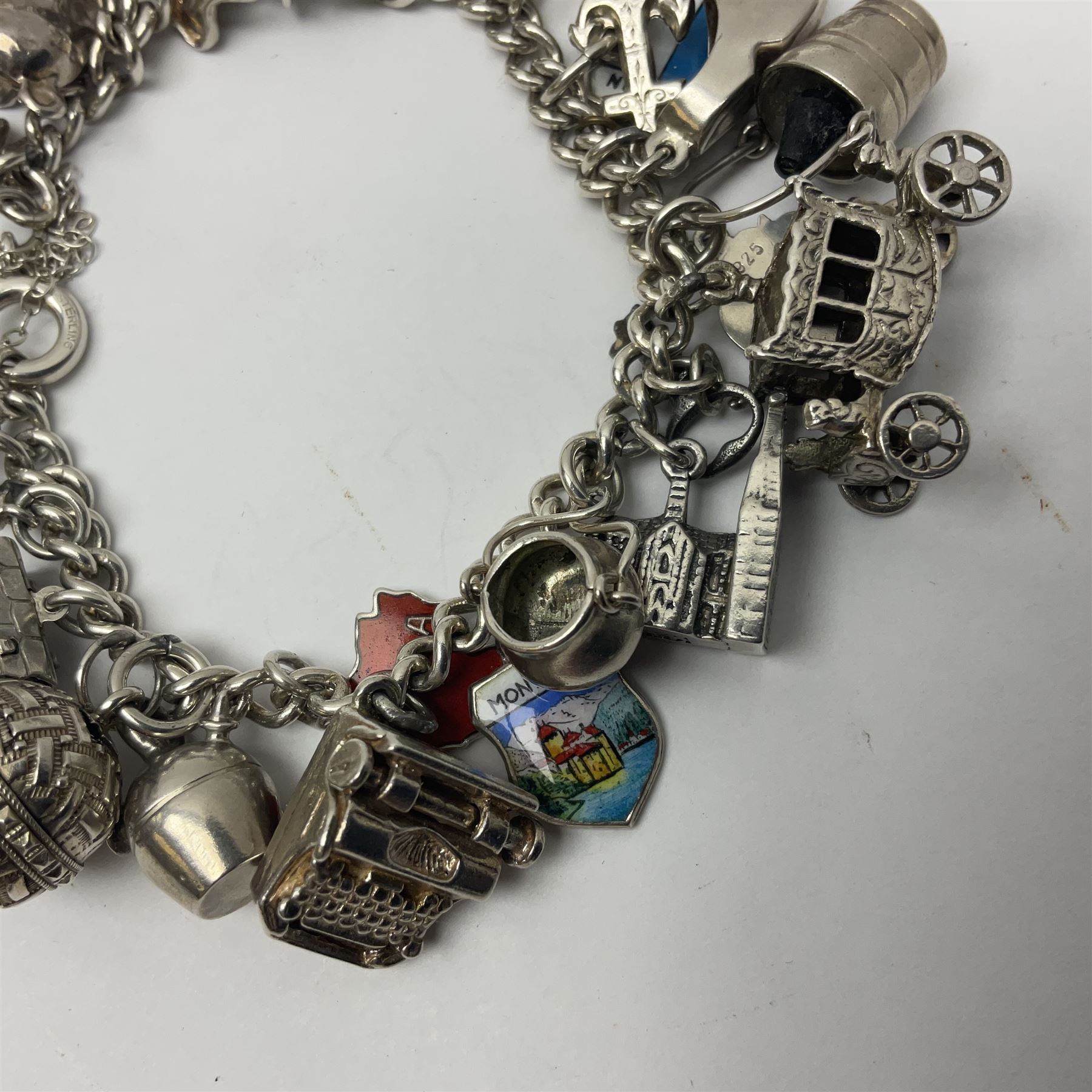 Silver charm bracelet - Image 4 of 9