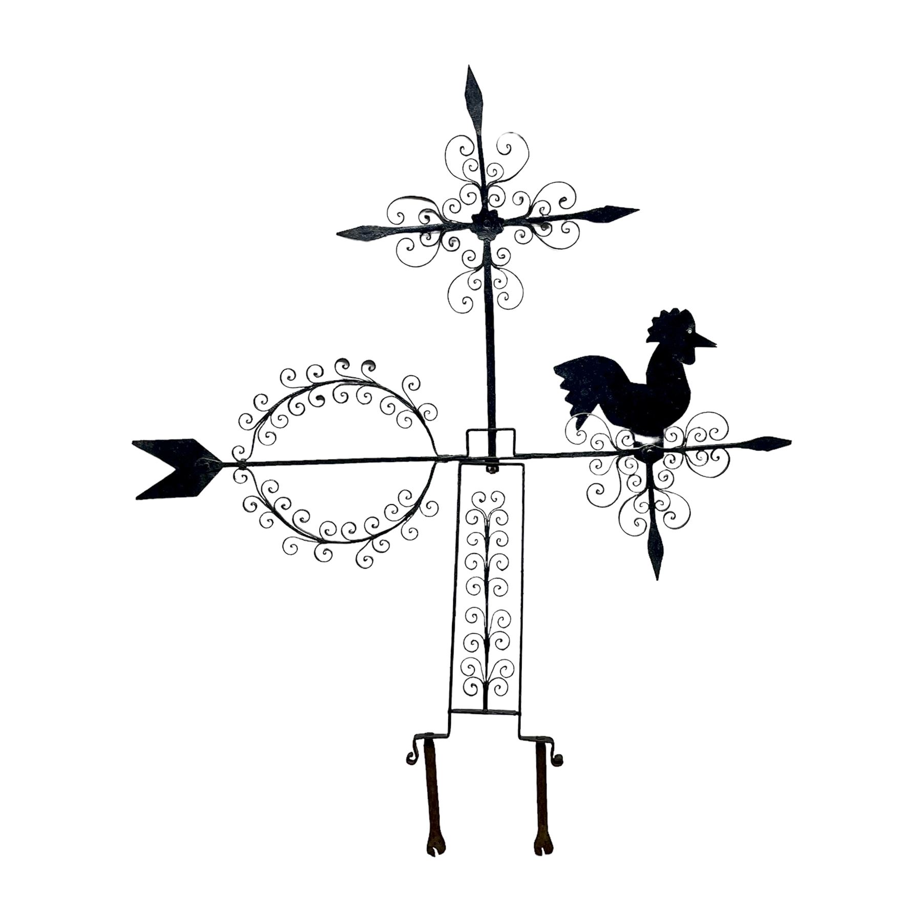 Wrought iron weathervane