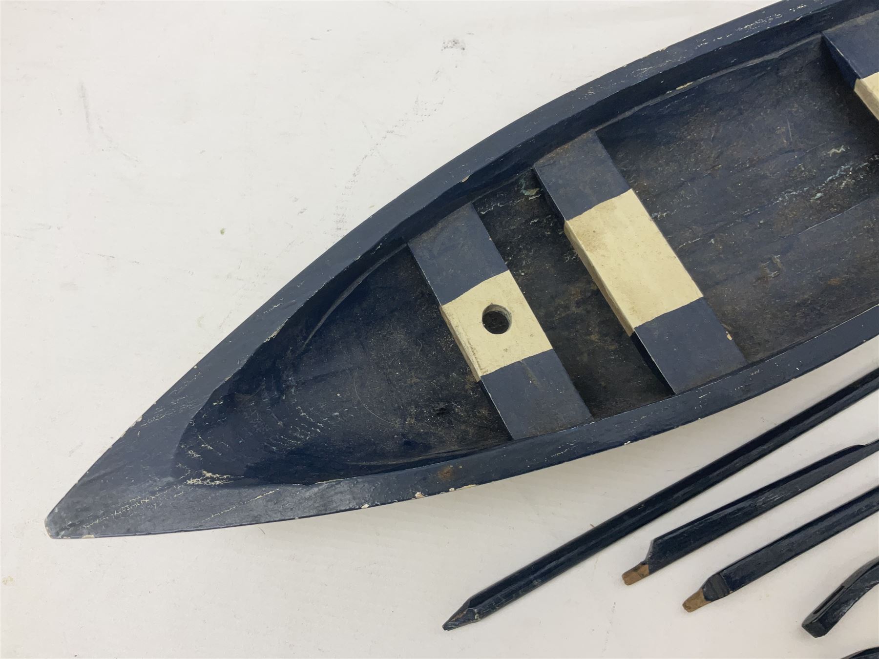 Wooden model of the Whitby coble boat WY254 'Mizpah' L48cm - Image 2 of 11