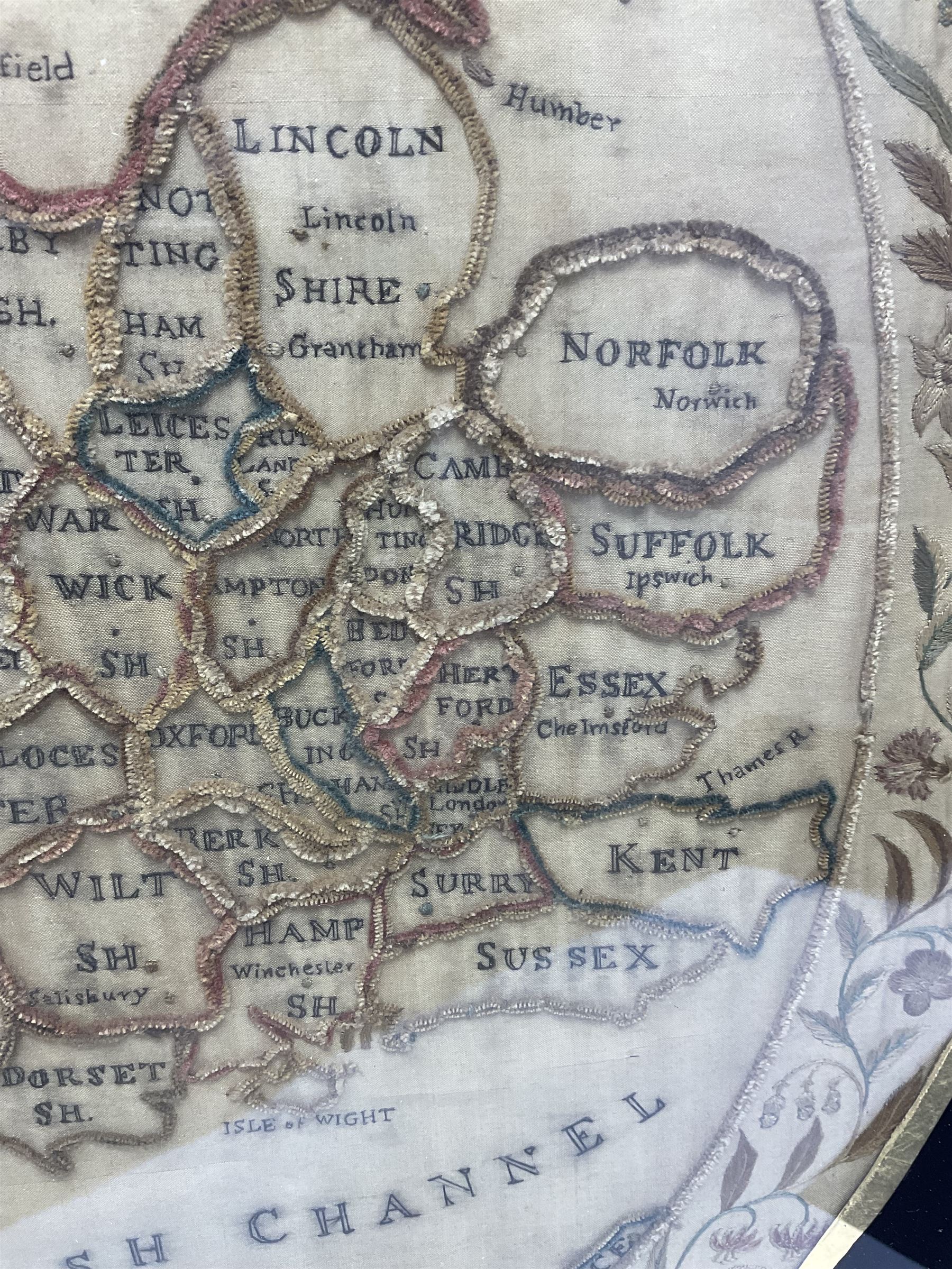 George III sampler of the map of Britain by M. Foster 1819 - Image 9 of 17