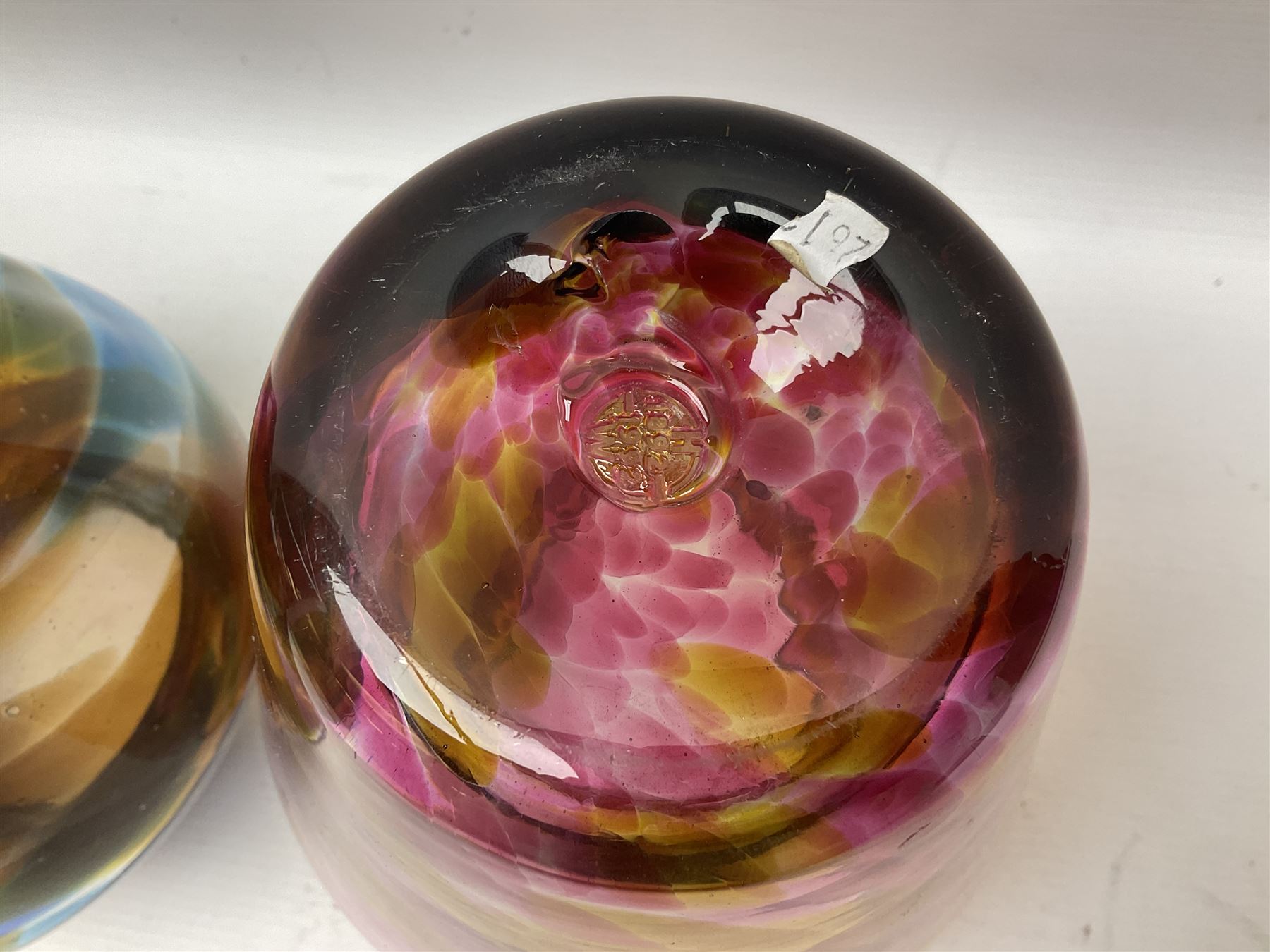 Three Hartley Wood coloured glass vases - Image 11 of 11