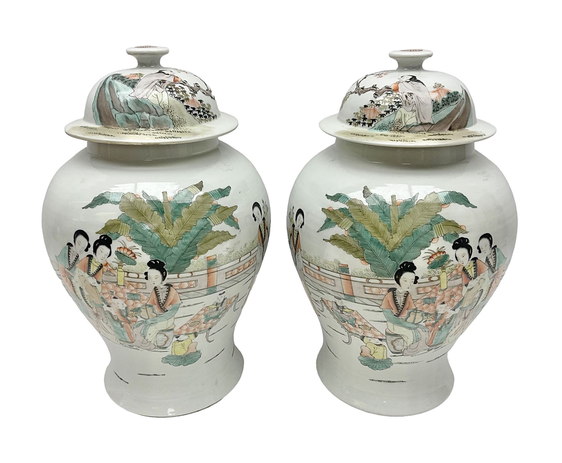 Pair of Chinese vases and covers