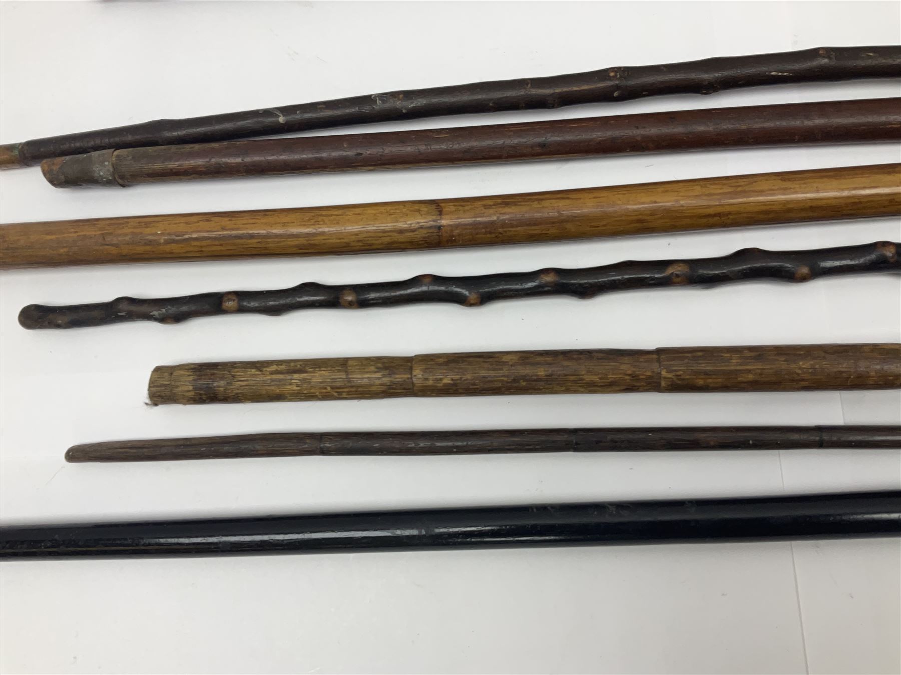 Collection of walking sticks including silver collared example and horn handles - Image 5 of 12