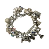 Silver charm bracelet