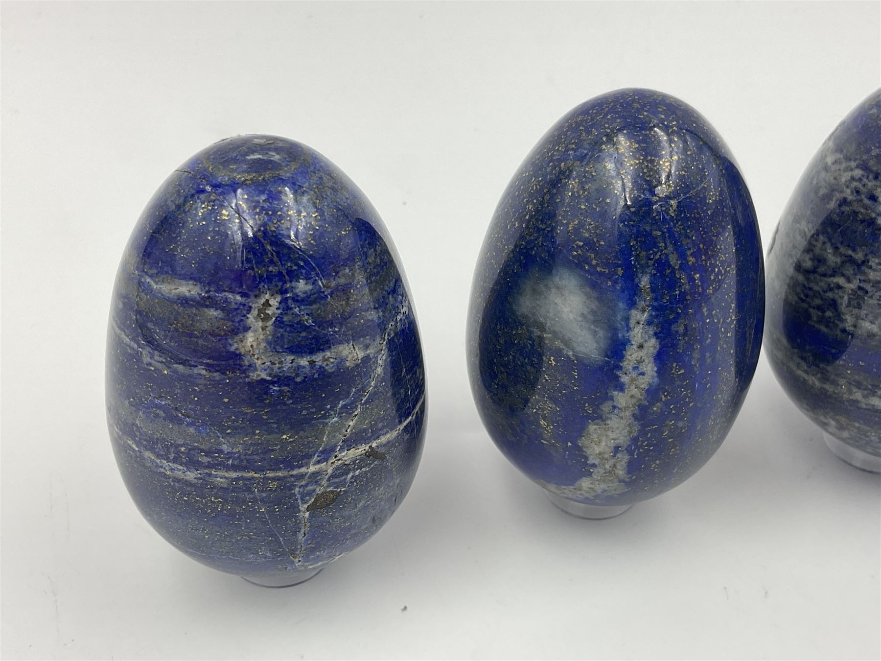 Collection of five Lapis lazuli specimen eggs - Image 2 of 10