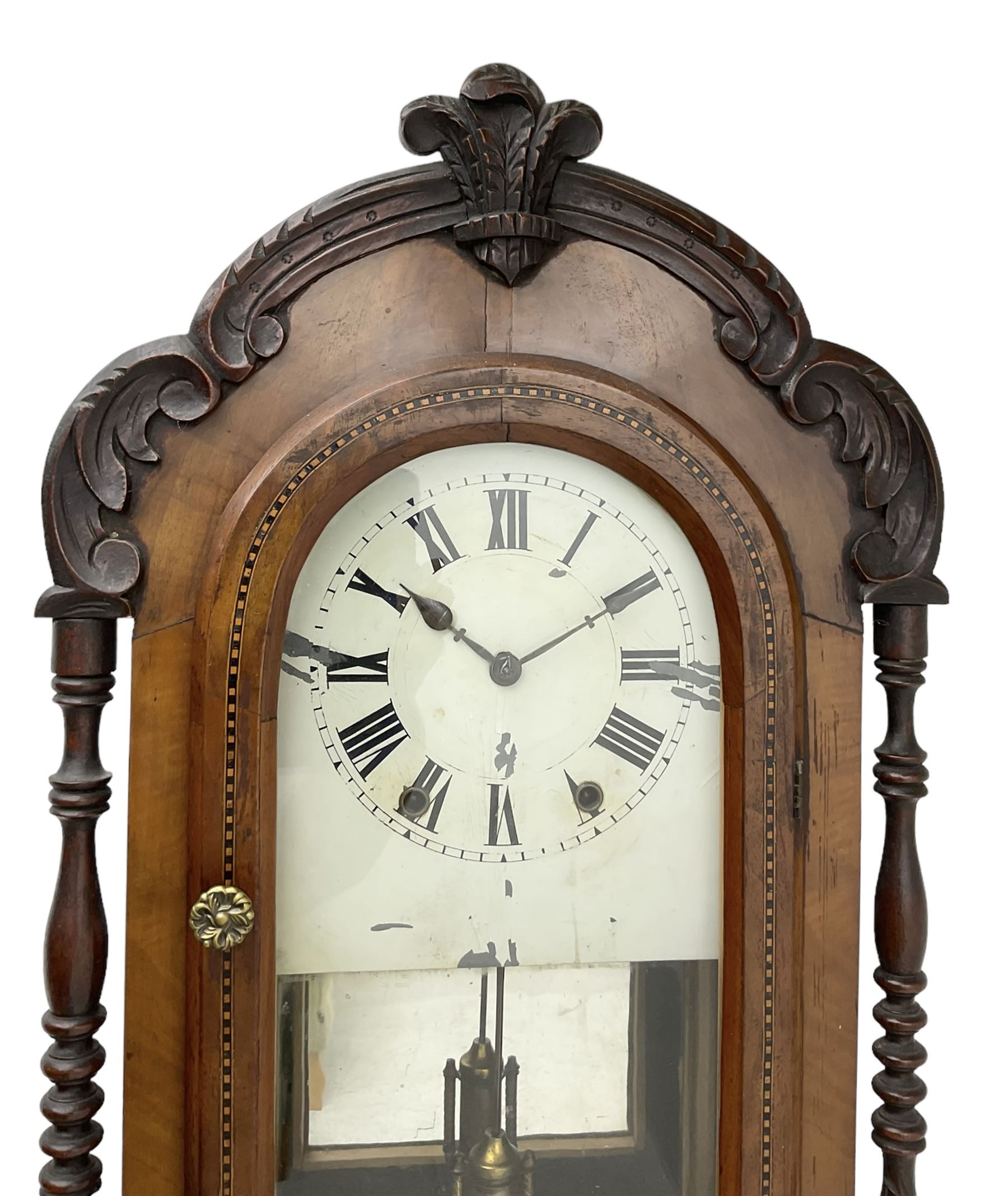 American - late 19th century 8-day wall clock - Image 3 of 3