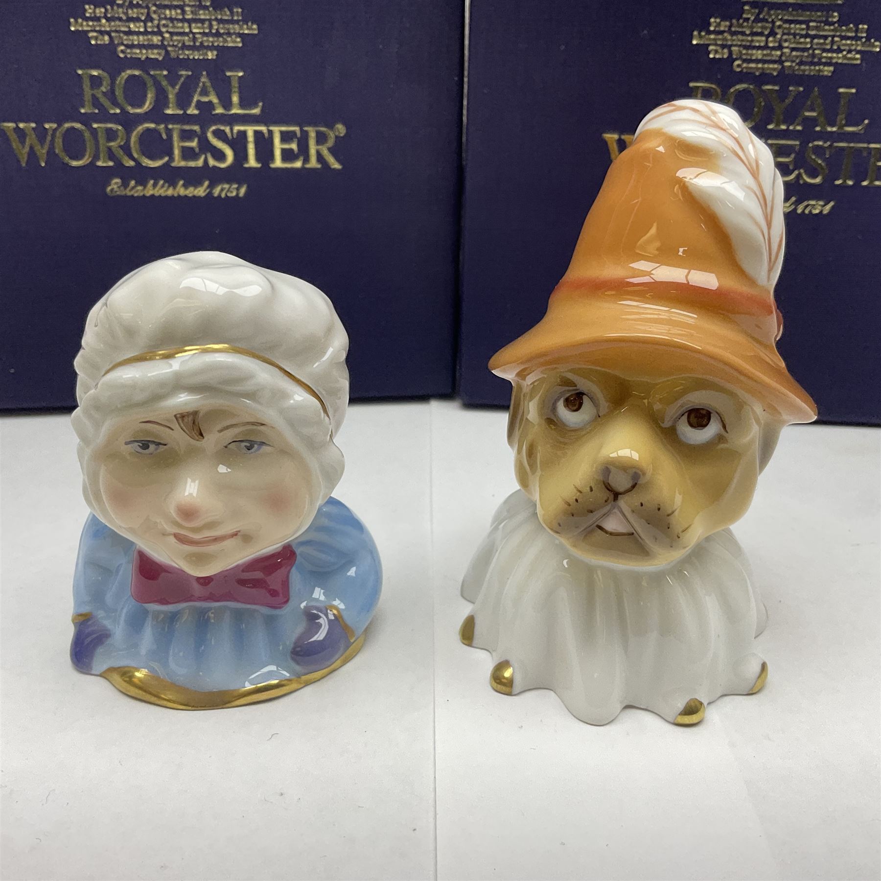 Two Royal Worcester candle snuffers from the connoisseur collection - Image 7 of 9