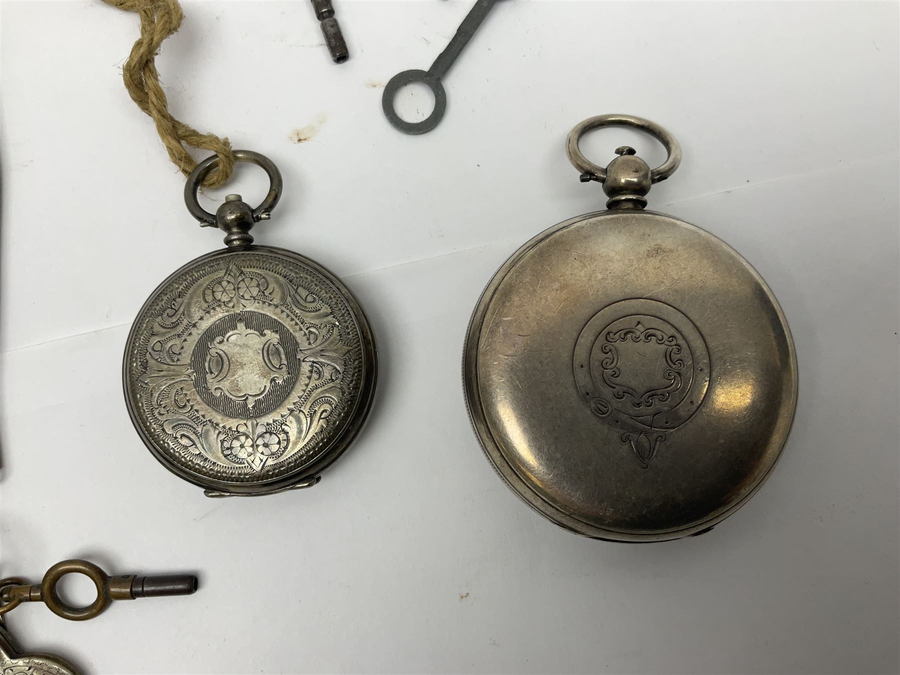 Three Victorian silver lever open face pocket watches including - Image 13 of 14