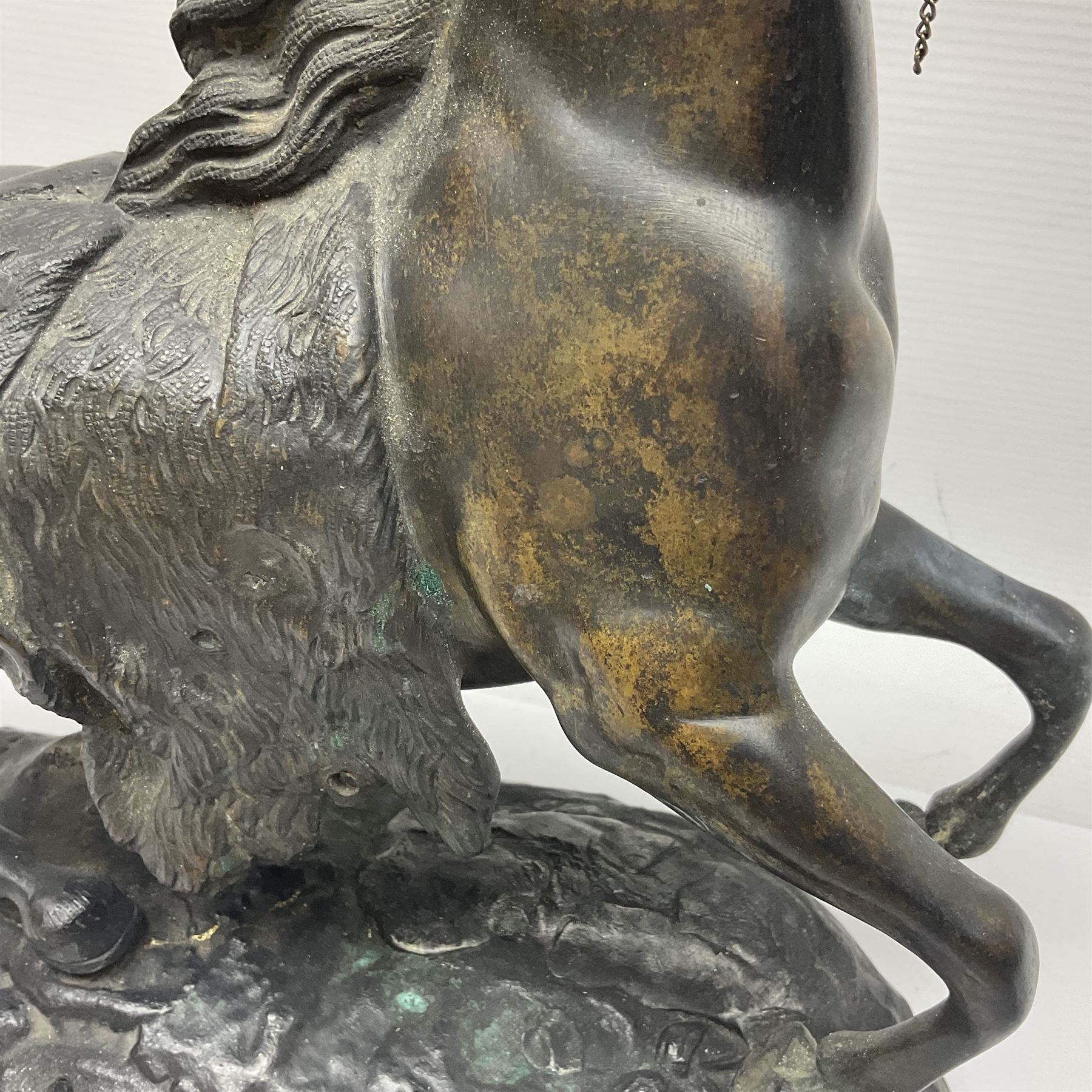 Bronzed figure of a galloping horse - Image 4 of 14