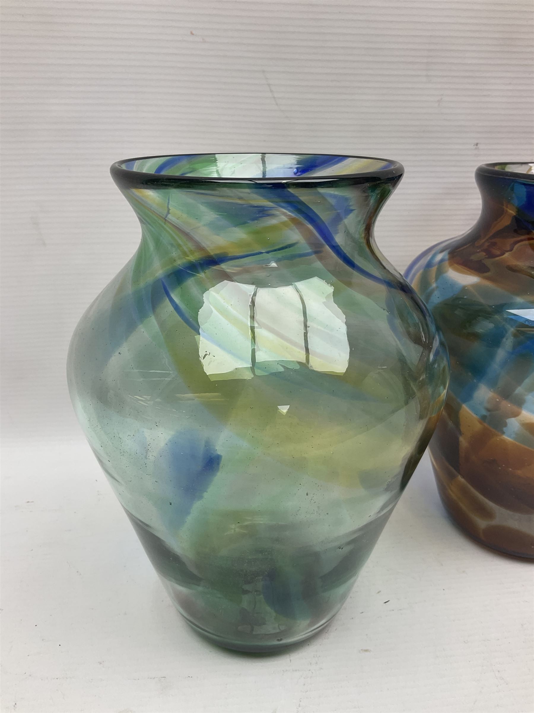 Three Hartley Wood coloured glass vases - Image 3 of 11