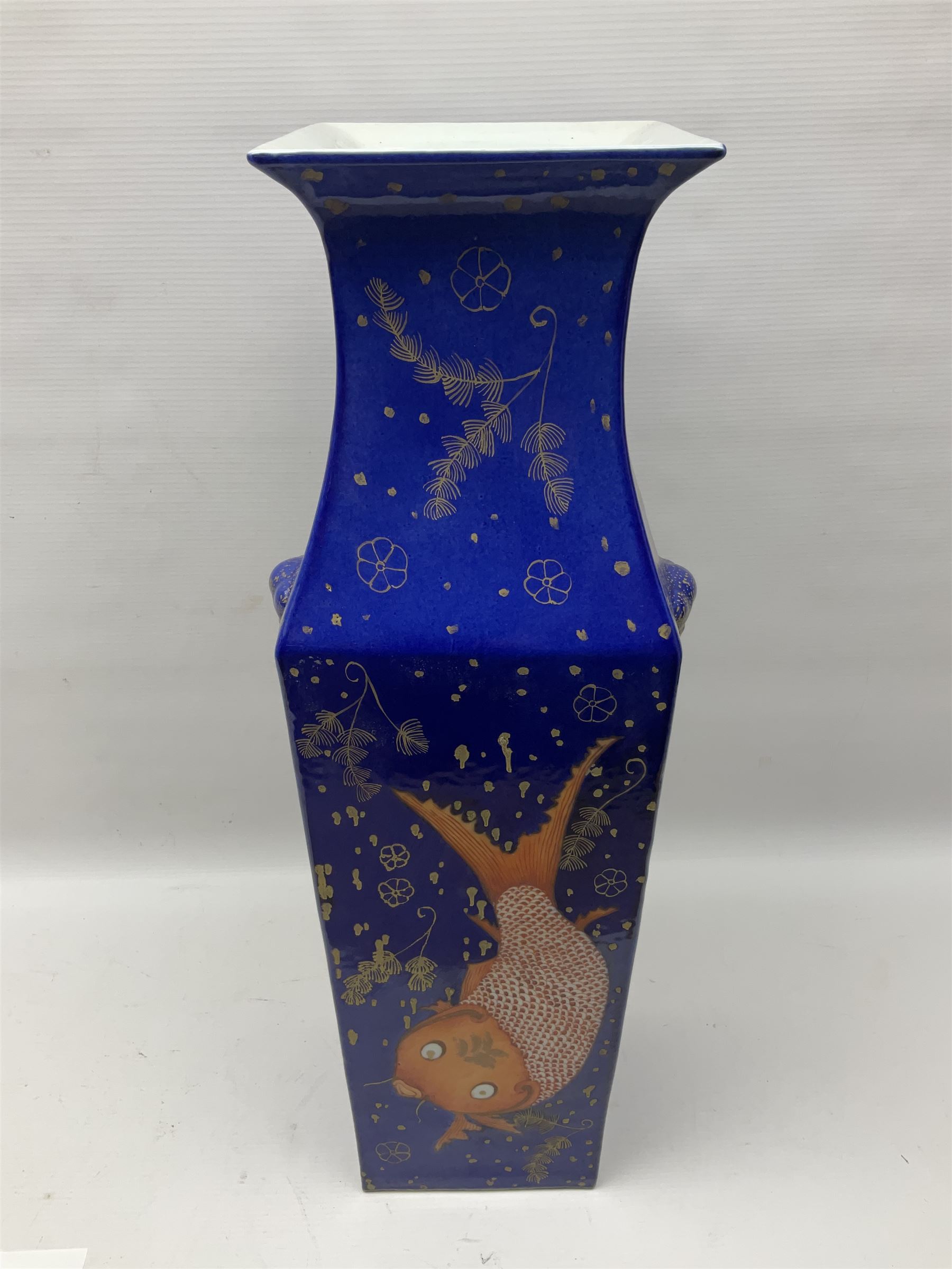 19th/ early 20th century Chinese powder blue vase - Image 2 of 12