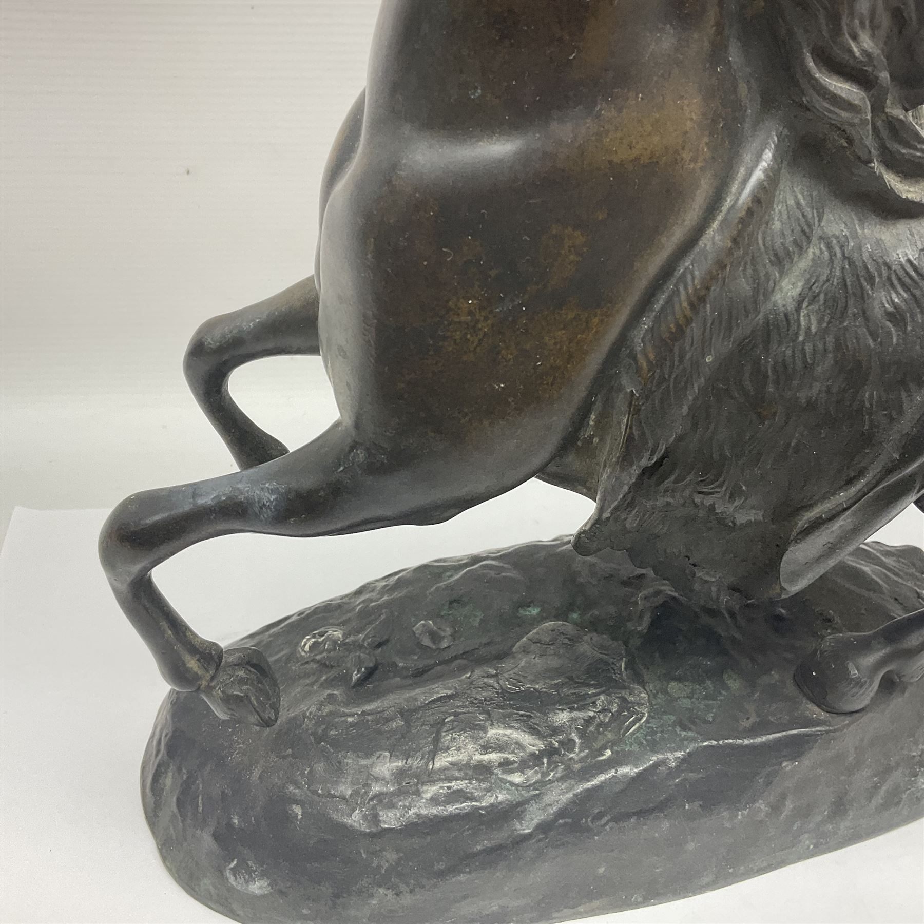 Bronzed figure of a galloping horse - Image 12 of 14