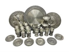 Collection of Zinn Becker pewter wares and similar