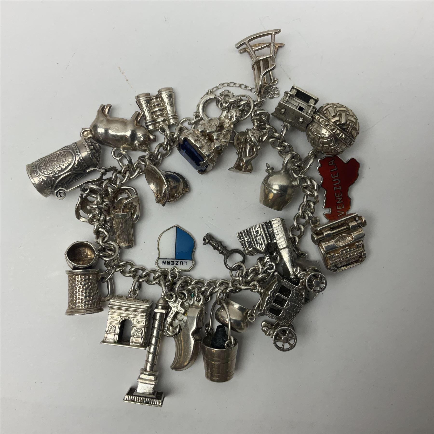 Silver charm bracelet - Image 9 of 9