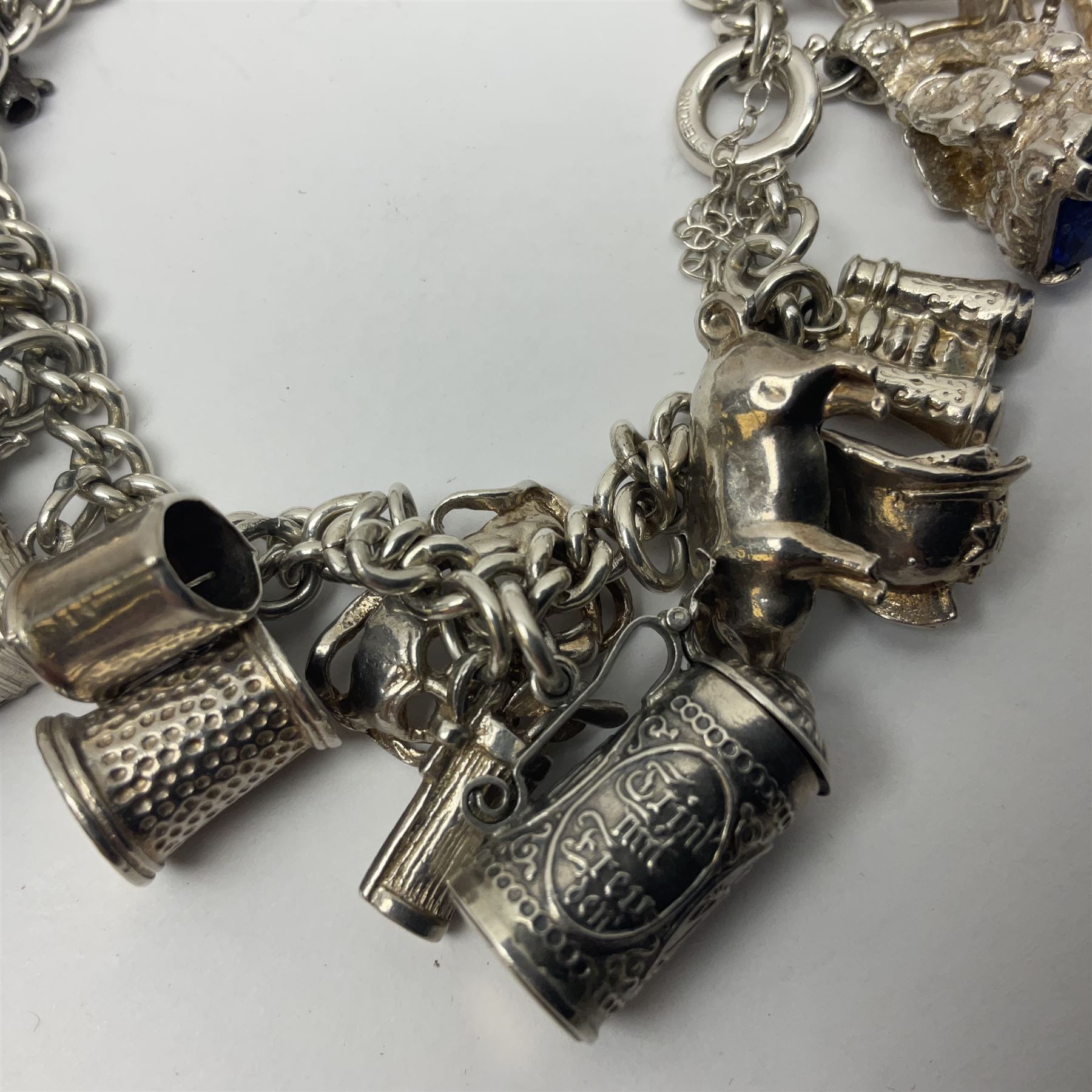 Silver charm bracelet - Image 8 of 9