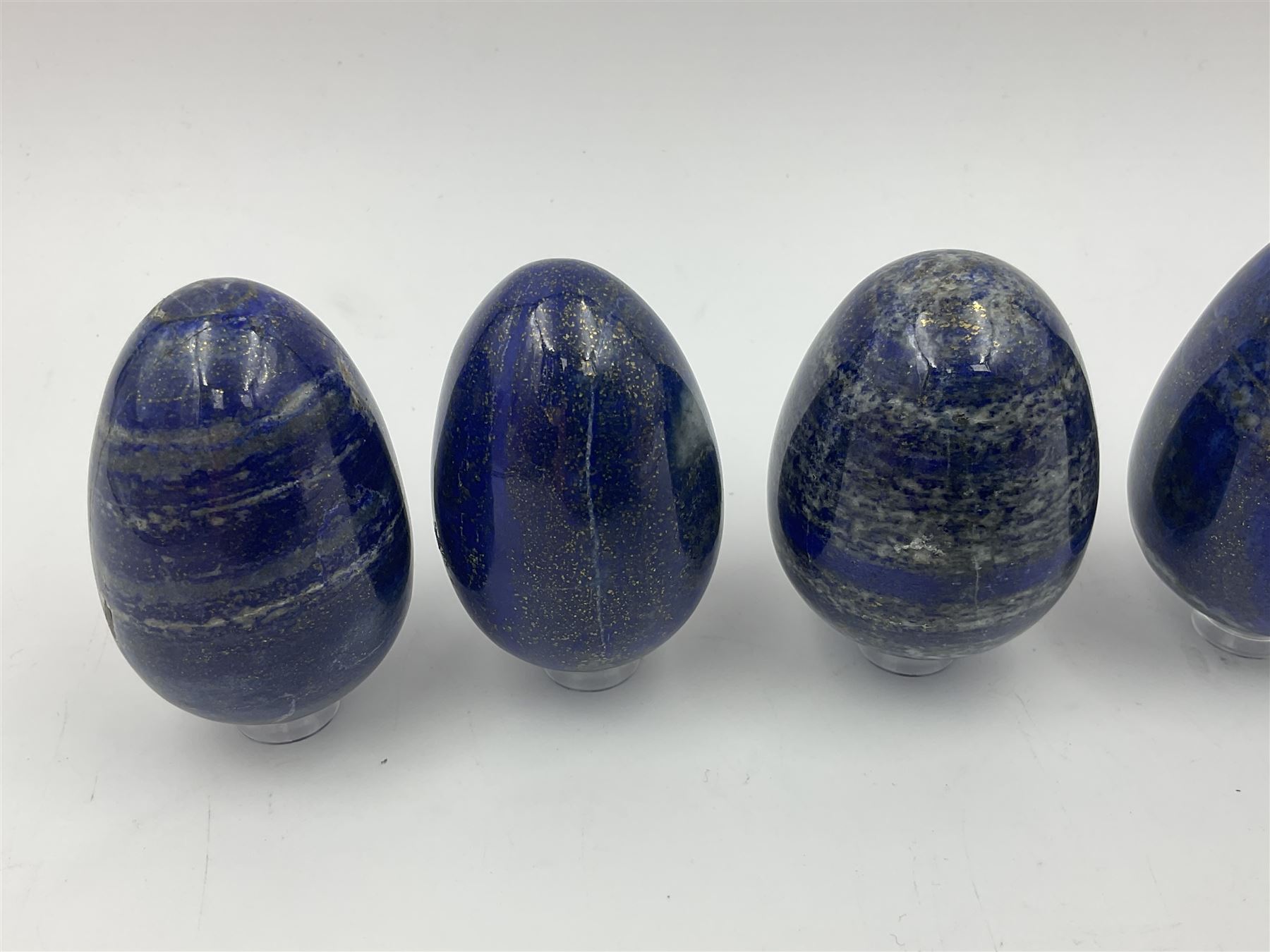 Collection of five Lapis lazuli specimen eggs - Image 7 of 10