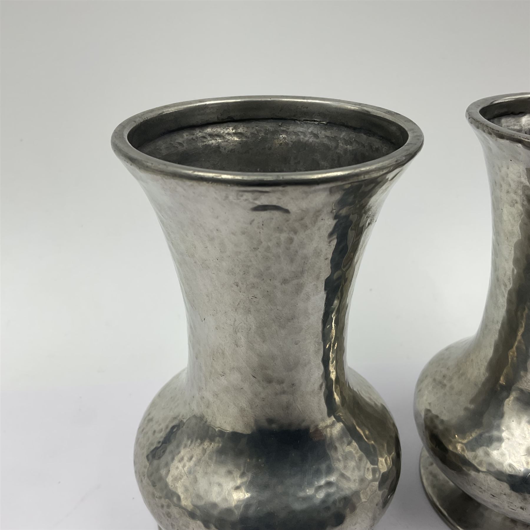 Pair of Liberty & Co Tudric pewter vases - Image 3 of 13