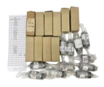 Collection of thermionic radio valves/vacuum tubes